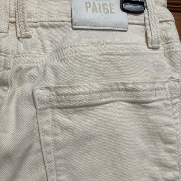 WOMENS PAIGE WIDE LEG HIGH RISE IVORY DENIM - Picture 8 of 12